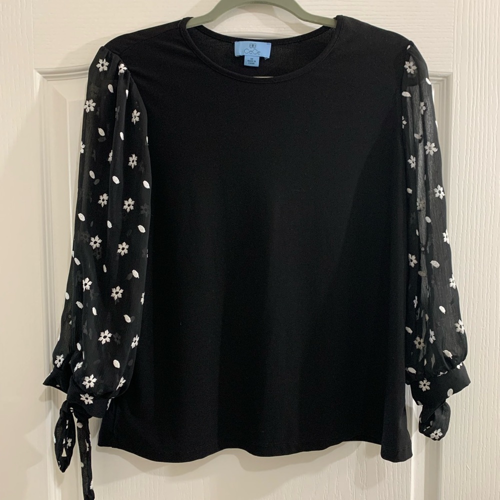 CeCe Black Blouse